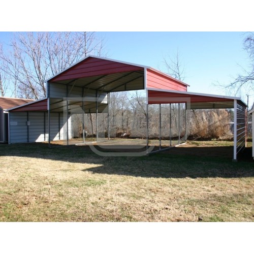 Metal Barn Building | Boxed Eave Roof | 46W x 21L x 12H | Carolina Barn