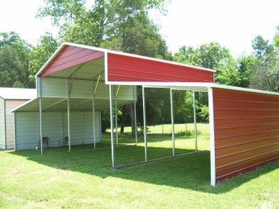 Metal Barn | Boxed Eave Roof | 42W x 21L x 12H | Shelter