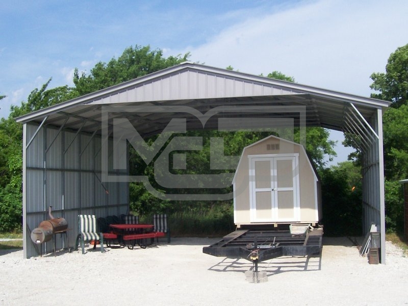 Carport | Vertical Roof | 30W x 26L x 12H | Triple-Wide