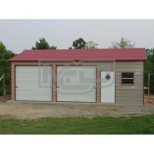 Garage | Boxed Eave Roof | 22W x 36L x 9H |  Side Entry Garage