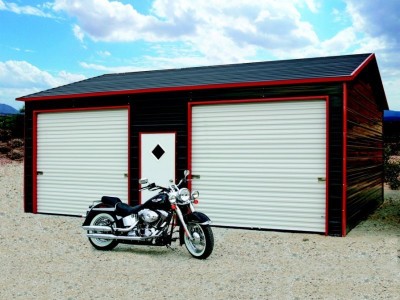 Garage | Boxed Eave Roof | 22W x 26L x 9H | Side Entry Garage