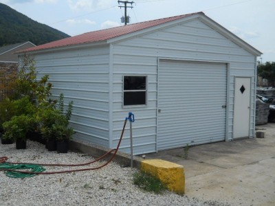 Single Car Garage | Vertical Roof | 18W x 26L x 10H | Metal Garage