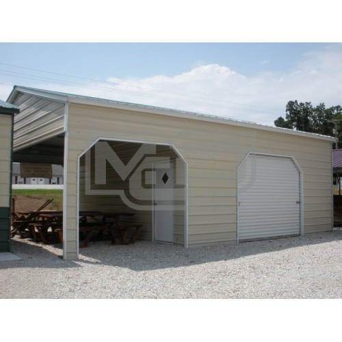 Metal Utility Garage | Vertical Roof | 22W x 31L x 10H | Storage Garage