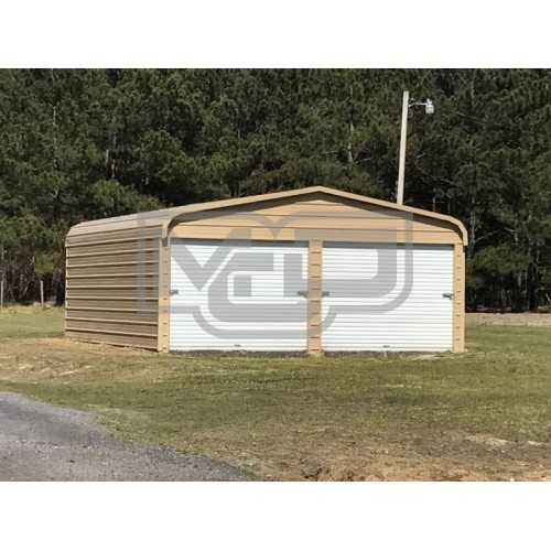 Regular Style Garage | Regular Roof | 18W x 21L x 8H | 2-Bay 